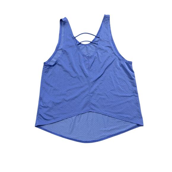 Nike Women's Dri-FIT  Mesh Training Tanl Top Running Strappy Back Blue Medium - Picture 2 of 6